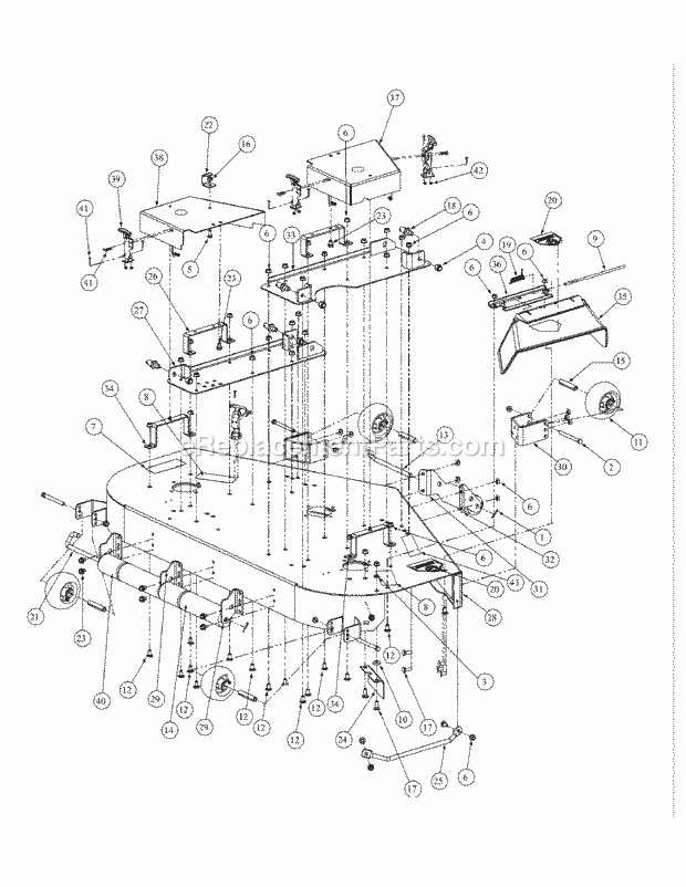 Fabricated Cutter Deck 48-Inch (Nov. 2003 & P Diagram and Parts List for M48-HN 53AB5E6V750 Cub Cadet Sprayer